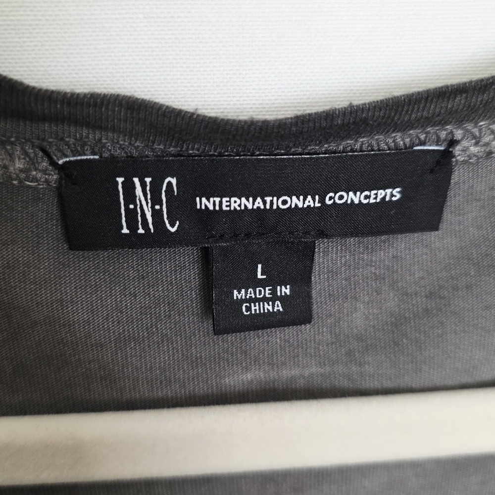 International Concepts Embellished Love Letters Short Sleeves Tee Women's Size L - Picture 3 of 5